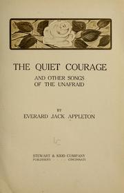 Cover of: The quiet courage, and other songs of the unafraid
