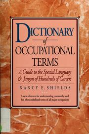 Cover of: Dictionary of occupational terms: a guide to the special language & jargon of hundreds of careers