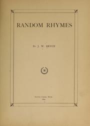 Cover of: Random rhymes