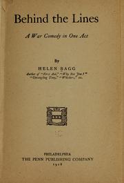 Cover of: Behind the lines by Helen Bagg