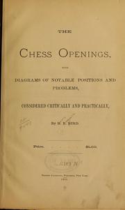 The chess openings by H[enry] E[dward] Bird