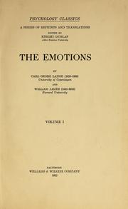 Cover of: The Emotions
