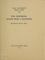 Cover of: The tempering: leaves from a notebook