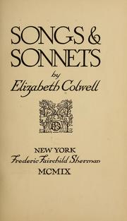 Cover of: Songs & sonnets ...