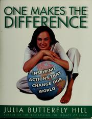 Cover of: One Makes the Difference: Inspiring Actions that Change our World