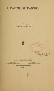 Cover of: A patch of pansies by Cooke, Edmund Vance