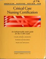Cover of: American nursing review for critical care nursing certification