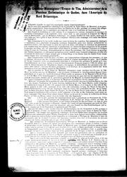 Cover of: à Sa Grandeur Monseigneur l'évêque de Tloa, administrateur de la province ecclésiastique de Québec, dans l'Amérique du Nord britannique: l'humble requête en appel des soussignés ..