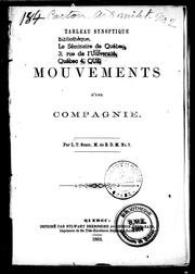 Cover of: Tableau synoptique des mouvements d'une compagnie