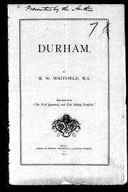 Durham by M. W. Whitfield