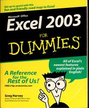 Cover of: Excel 2003 for dummies by Greg Harvey