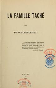 Cover of: La famille Taché