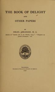 Cover of: The book of delight: and other papers.