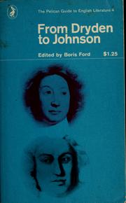 Cover of: From Dryden to Johnson by Boris Ford