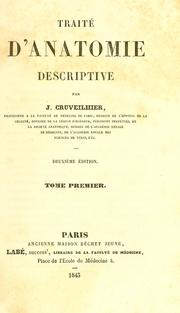 Cover of: Traité d'anatomie descriptive