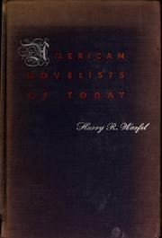 Cover of: American novelists of today. by Warfel, Harry R.