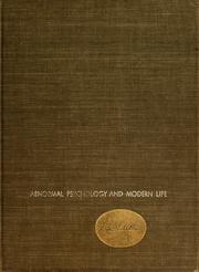 Cover of: Abnormal psychology and modern life.