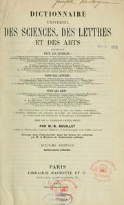 Cover of: Dictionnaire universel des sciences, des lettres et des arts