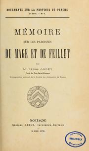 Mémoire sur les paroisses du Mage et de Feillet by H. Godet