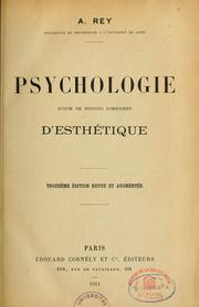 Cover of: Psychologie, suivie de notions sommaires d'esthétique
