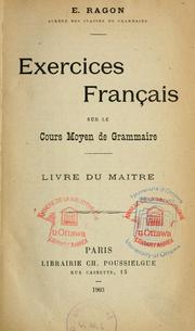 Cover of: Exercices français sur le cours moyen de grammaire: livre du maître