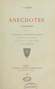 Cover of: Anecdotes normandes by Amable Floquet