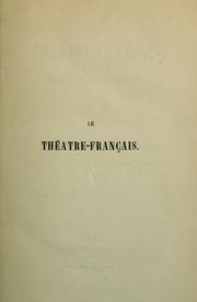 Cover of: Le Théâtre-Français: monument et dépendances