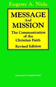 Cover of: Message and Mission by Eugene Nida