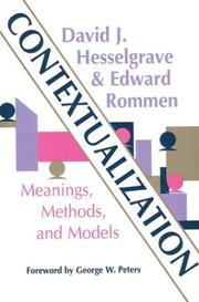 Cover of: Contextualization: Meanings, Methods, and Models