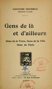 Cover of: Gens de là et d'ailleurs: Gens de la terre, gens de la ville, gens de Paris