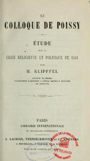 Cover of: Le colloque de Poissy by Henri Klipffel