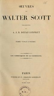 Cover of: Les Chroniques de la Canongate by Sir Walter Scott