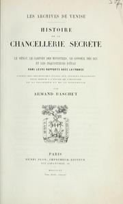 Cover of: Les archives de Venise by Baschet, Armand