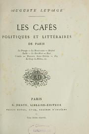 Cover of: Les Cafés politiques et littéraires de Paris