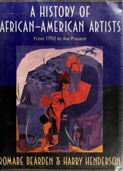 Cover of: A history of African-American artists: from 1792 to the present