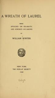 Cover of: A wreath of laurel by William Winter