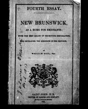 Cover of: New Brunswick as a home for emigrants by William Till