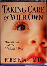 Cover of Taking care of your own