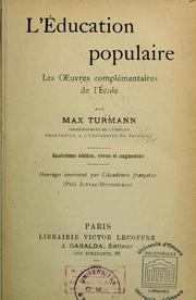 Cover of: L'éducation populaire: les oeuvres complémentaires de l'école