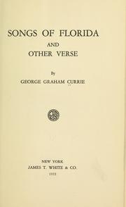 Cover of: Songs of Florida and other verse