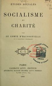 Cover of: Socialisme et charité