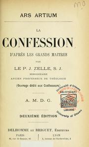 Cover of: La confession d'apres les grands maitres by Joseph Zelle