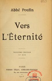 Cover of: Vers l'eternite