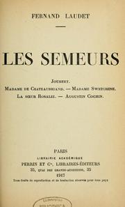 Cover of: Les semeurs: Joubert, madame de Châteaubriand, madame Swetchine, la soeur Rosalie, Augustin Cochin