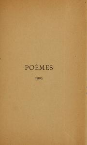 Cover of: Poèmes, 1905