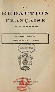 La rédaction française by Frères du Sacré-Coeur