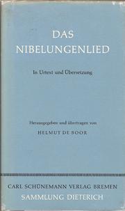 Cover of: Das Nibelungenlied by Helmut de Boor