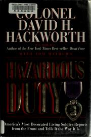 Cover of: Hazardous duty by David H. Hackworth