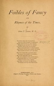 Cover of: Foibles of fancy and rhymes of the times