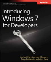 Cover of: Introducing Windows 7 for Developers by 